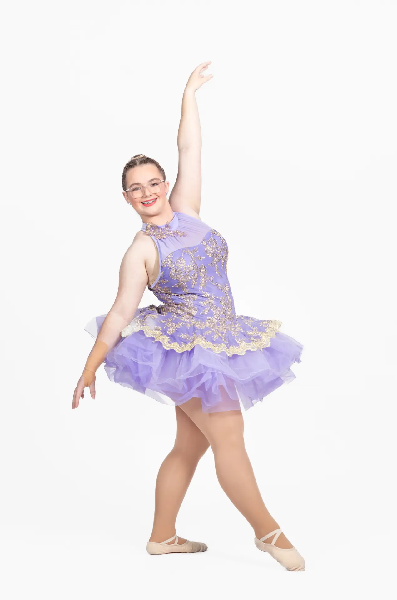 Ballet dancer in a purple tutu